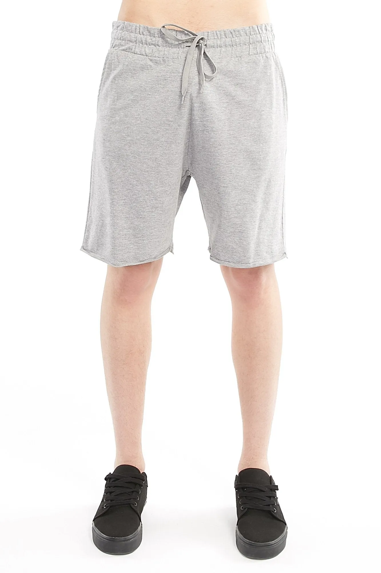 Guys Frayed Hem Athletic Drawstring Short