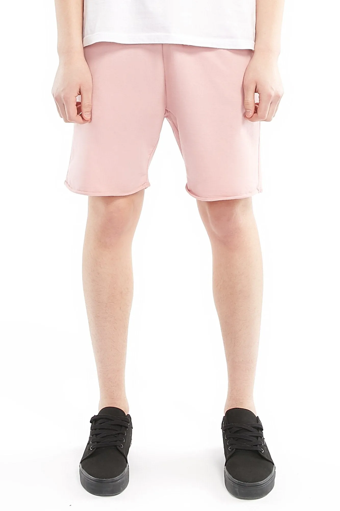 Guys Frayed Hem Athletic Drawstring Short