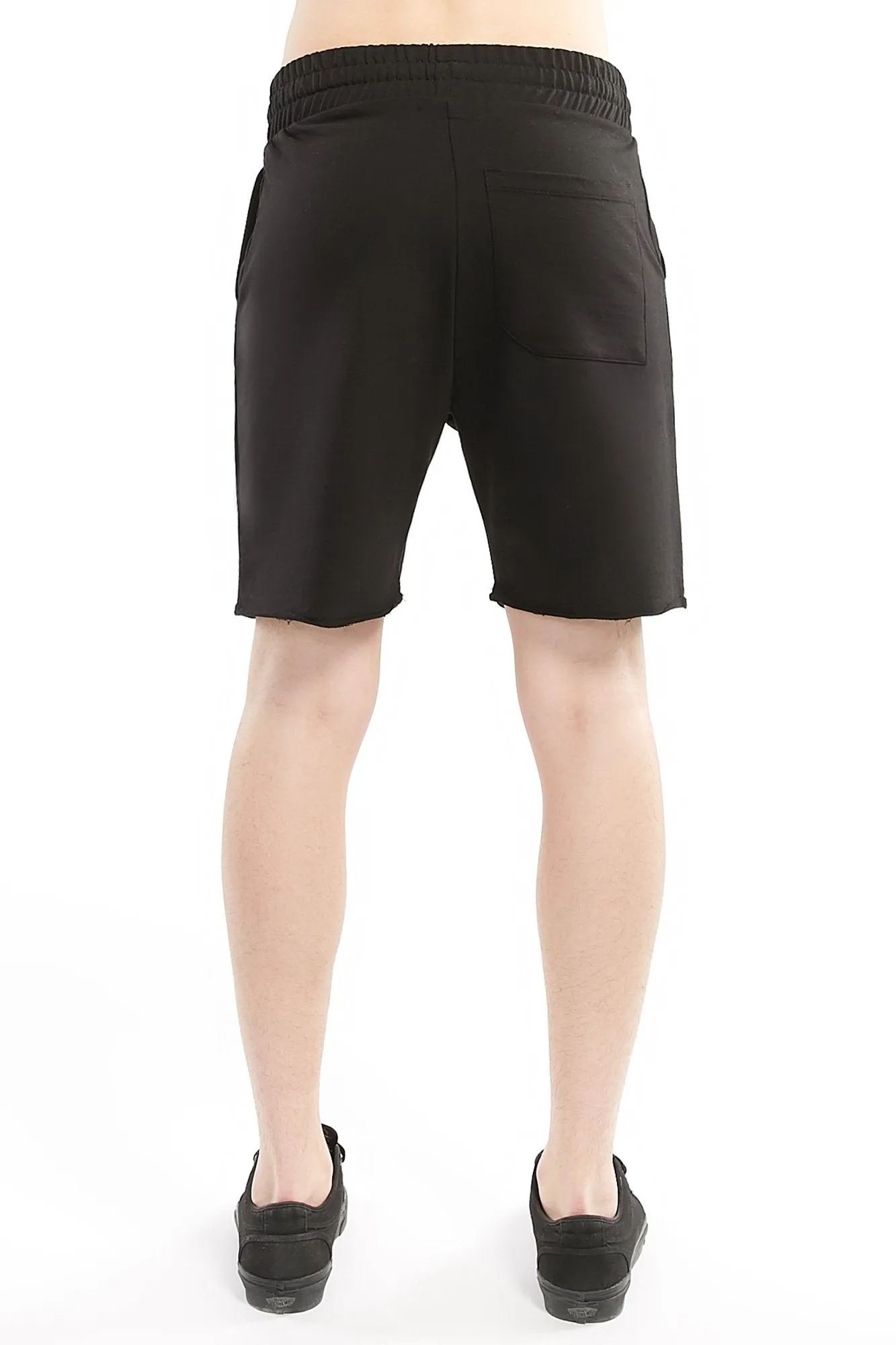 Guys Frayed Hem Athletic Drawstring Short