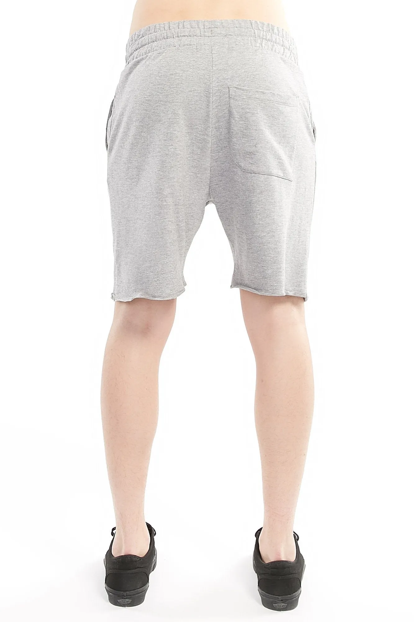 Guys Frayed Hem Athletic Drawstring Short