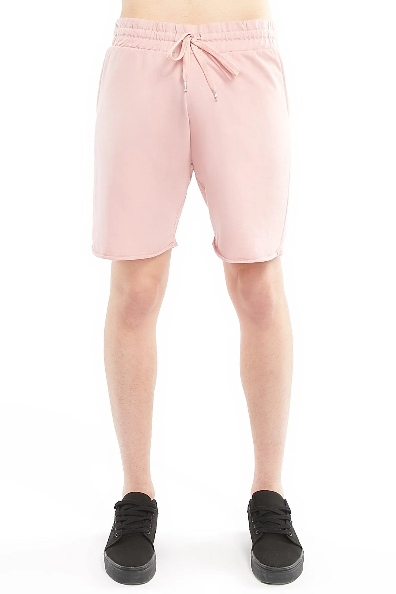 Guys Frayed Hem Athletic Drawstring Short