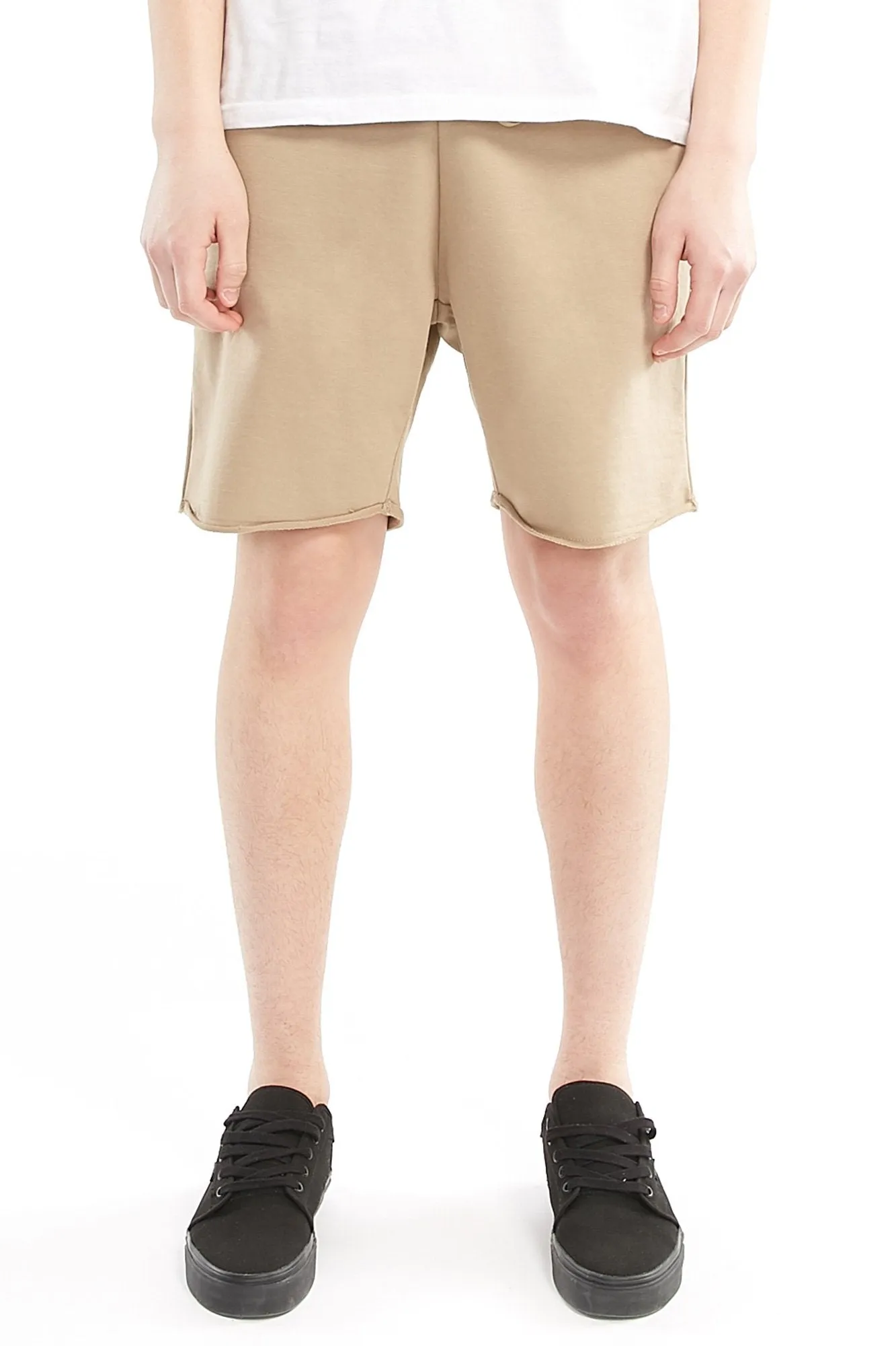 Guys Frayed Hem Athletic Drawstring Short