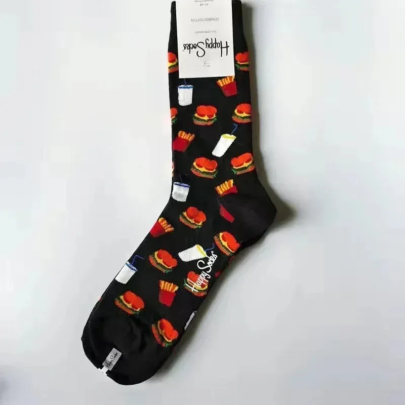 Happy& Funny Socks Men's Classic Crew Cotton Sports Socks