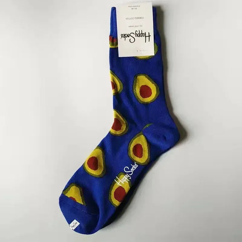 Happy& Funny Socks Men's Classic Crew Cotton Sports Socks