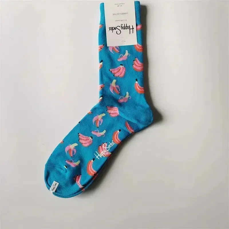 Happy& Funny Socks Men's Classic Crew Cotton Sports Socks