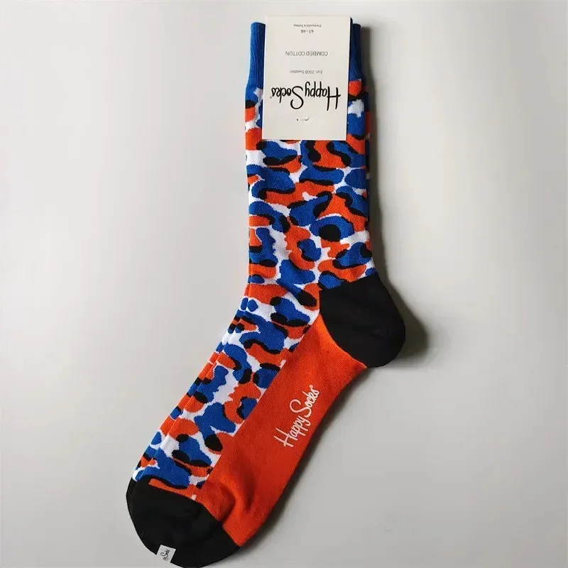 Happy& Funny Socks Men's Classic Crew Cotton Sports Socks