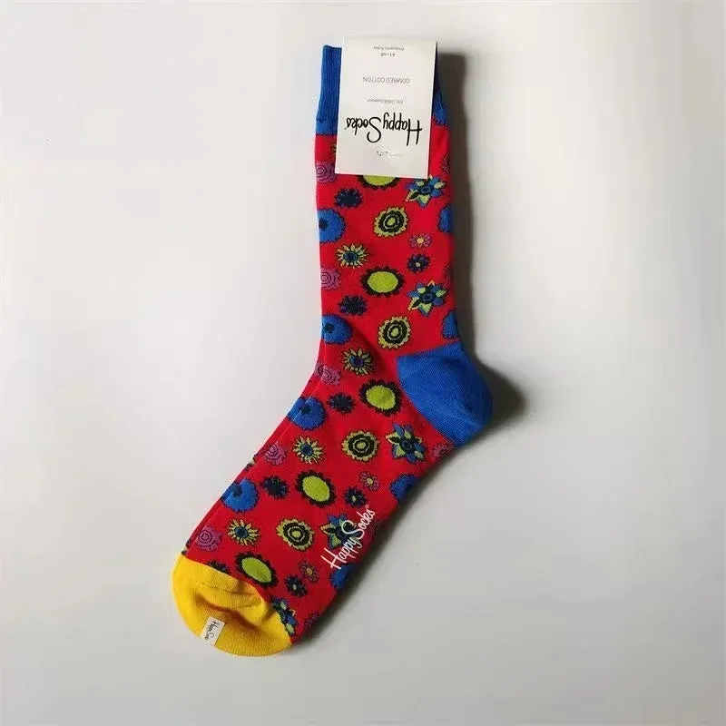 Happy& Funny Socks Men's Classic Crew Cotton Sports Socks