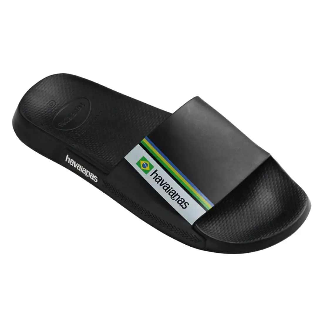 Havaianas Classic Brasil Slides - Black