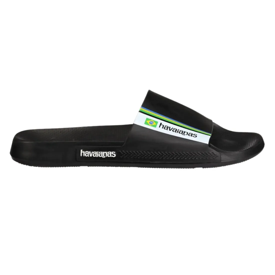 Havaianas Classic Brasil Slides - Black