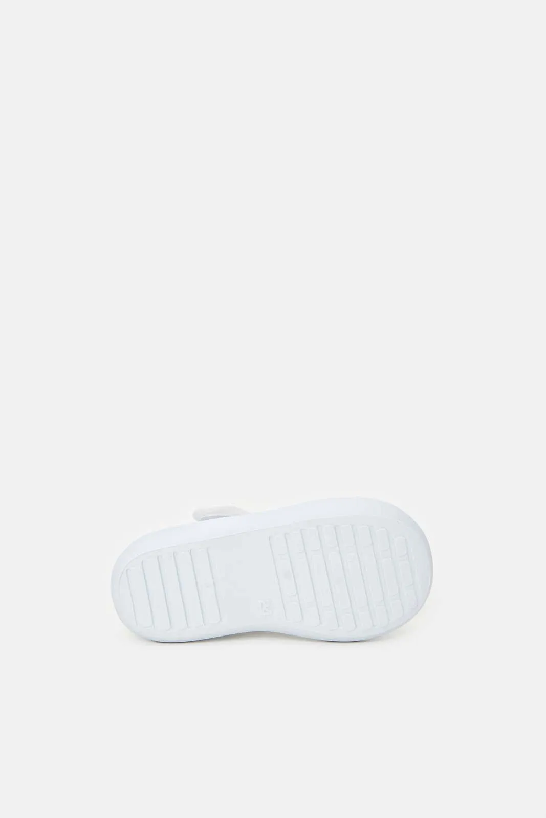 Infant Boys White Velcro Strap Pump