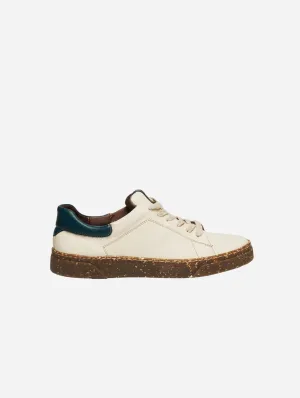 Jacob Men's Apple Leather Vegan Sneakers | Beige & Green