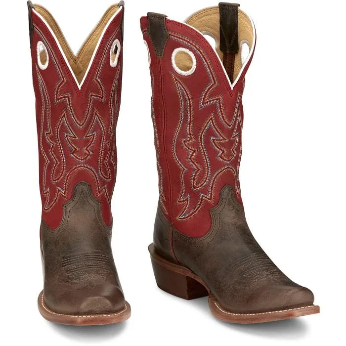 Justin Men's Ante Up Red Goat Western Boots FN7245