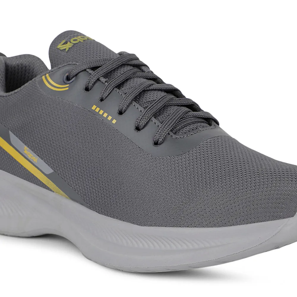 Leap7x Sports Dark Grey Running Shoes For Mens KOOPER-1E By Liberty