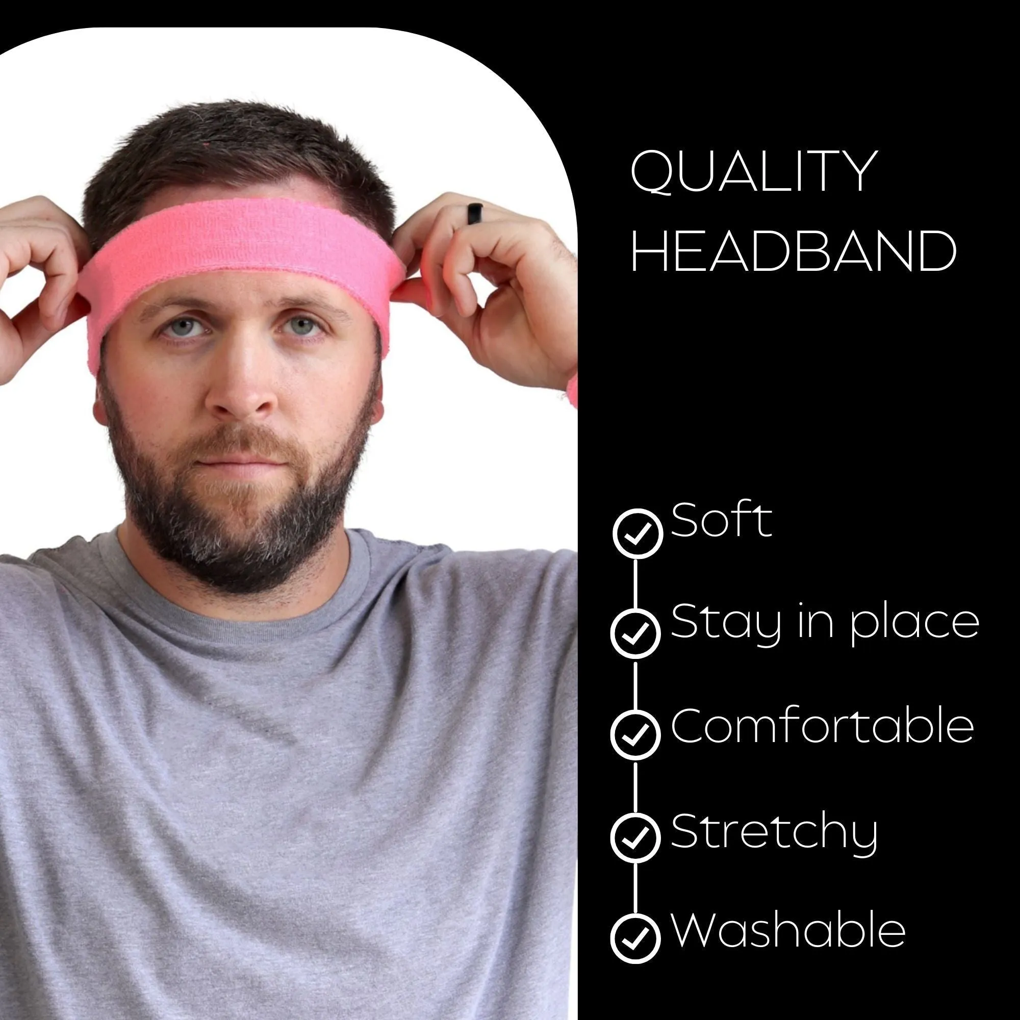 Light Pink Head Sweatband