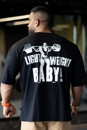 LIGHT WEIGHT BABY OVERSIZED T-SHIRT (BLACK)