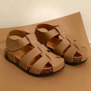 Little Traveler Collection Vegan Sandals · Summer Sandals · Non-slip Sole · Light Brown Color