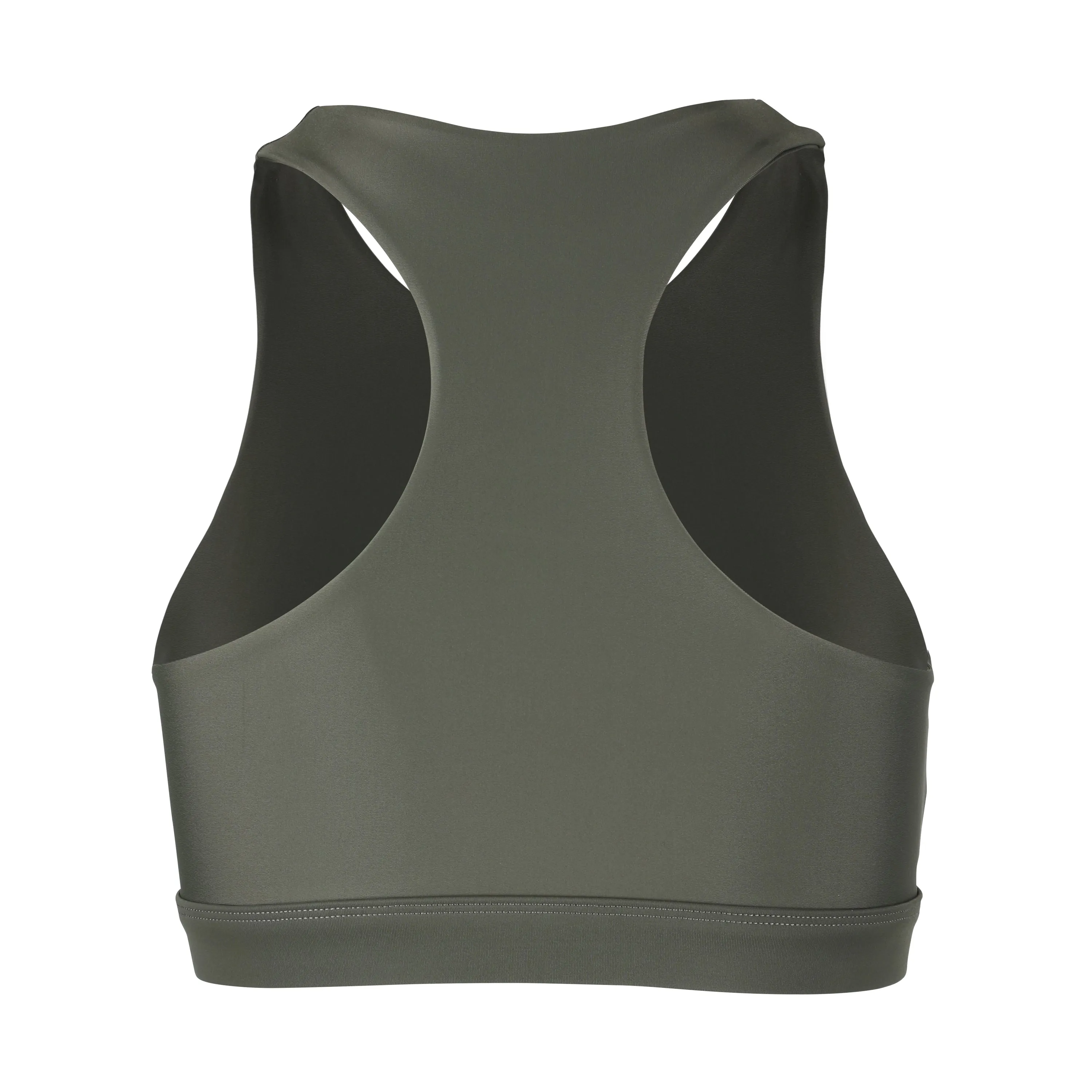 Liv Front Zip Sports Bra | Recycled Nylon | Olive