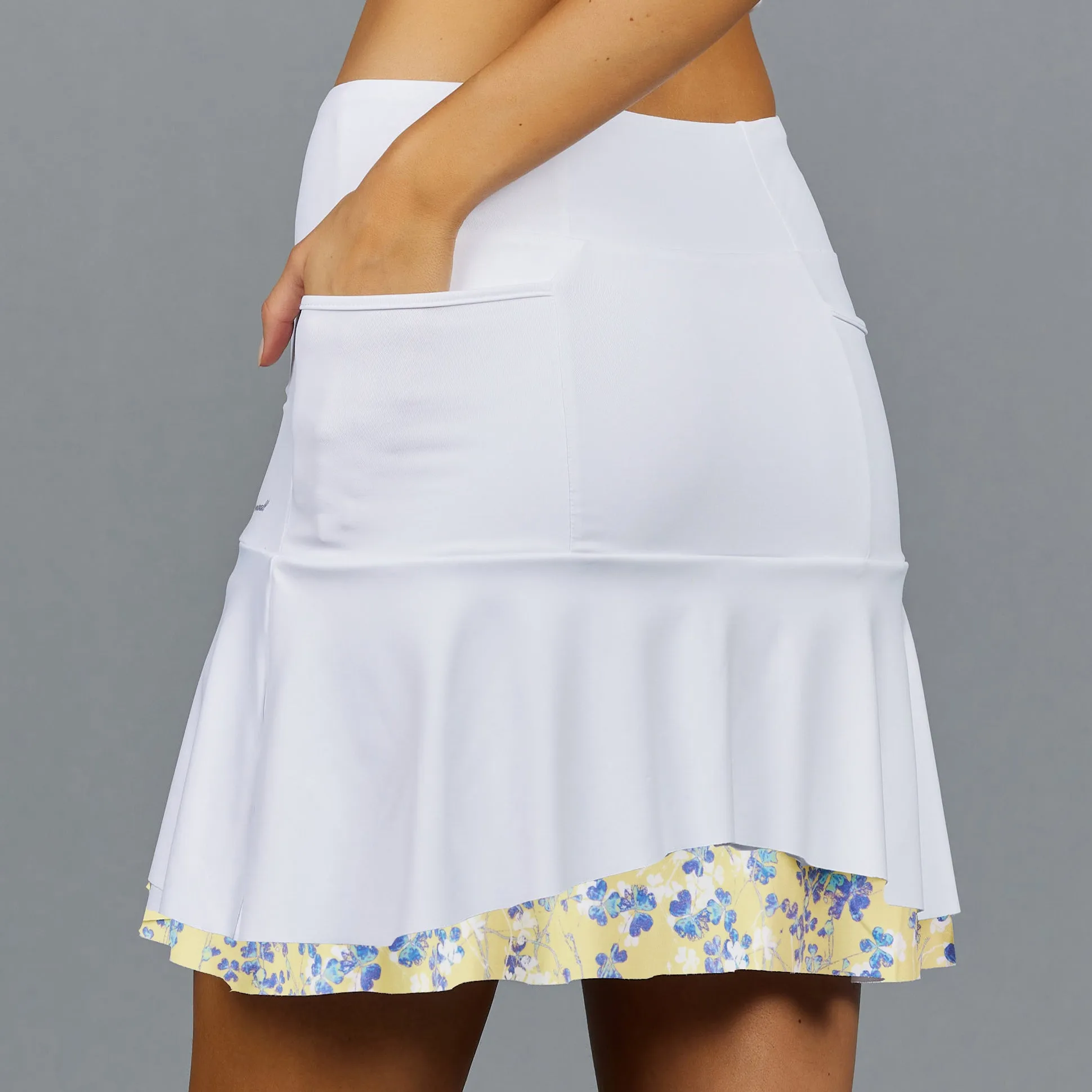 Lively Long Skort (white / print)