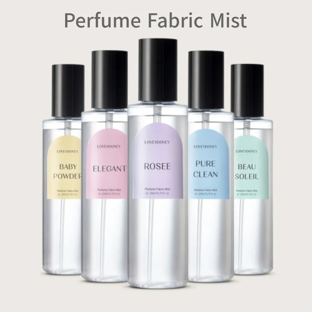 [Lovey Dovey] Fabric Perfume Mist 200ml 9-fragrances deodorization antibacterial Vegan Eco-friendly Green Formula Ecocert EWG Green / from Seoul, Korea