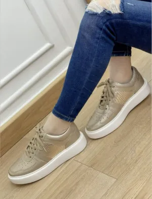 Luxury Gold Sneakers