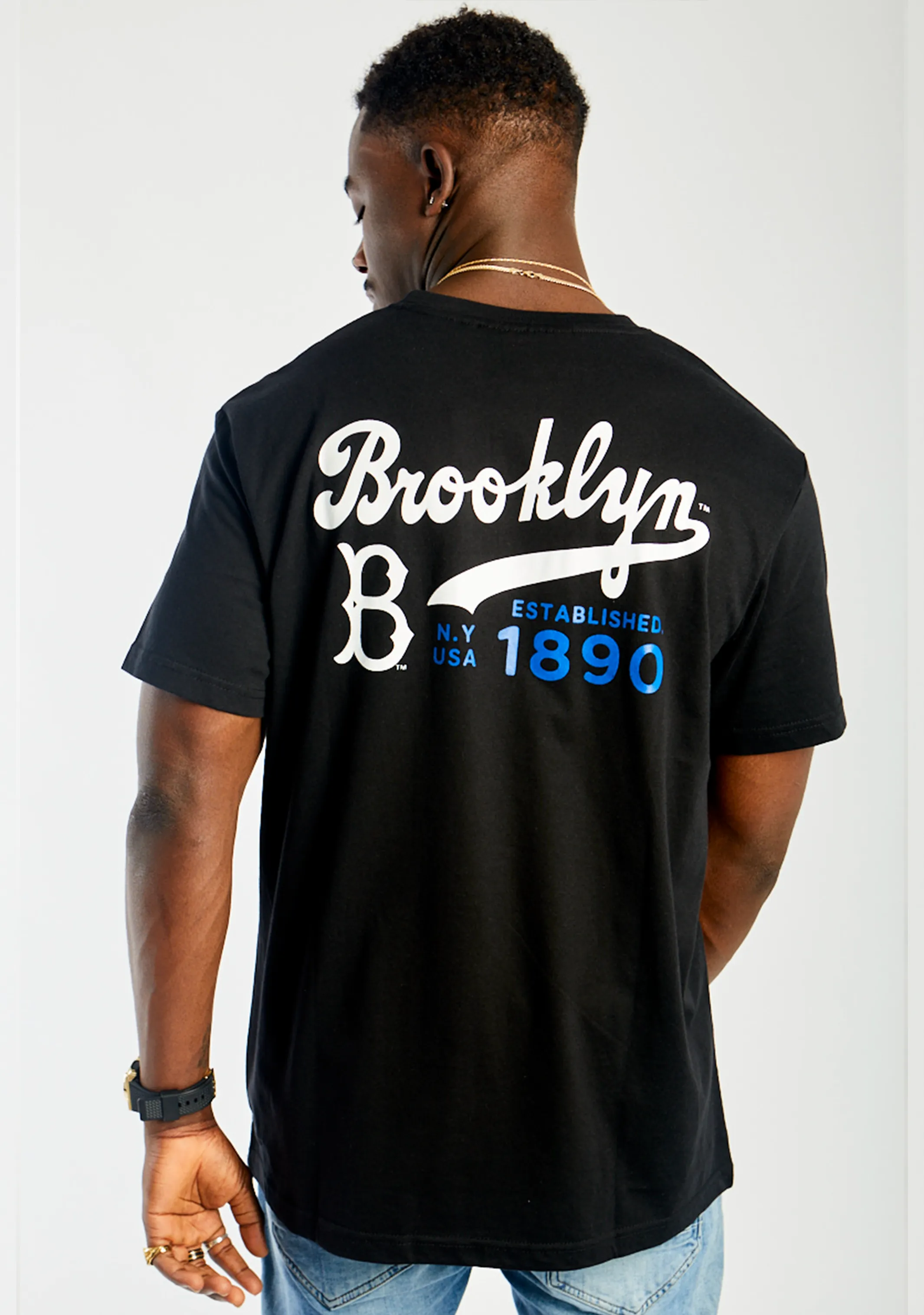 Majestic Athletic Mens Brooklyn Script Tee <br> MJBK0331TK