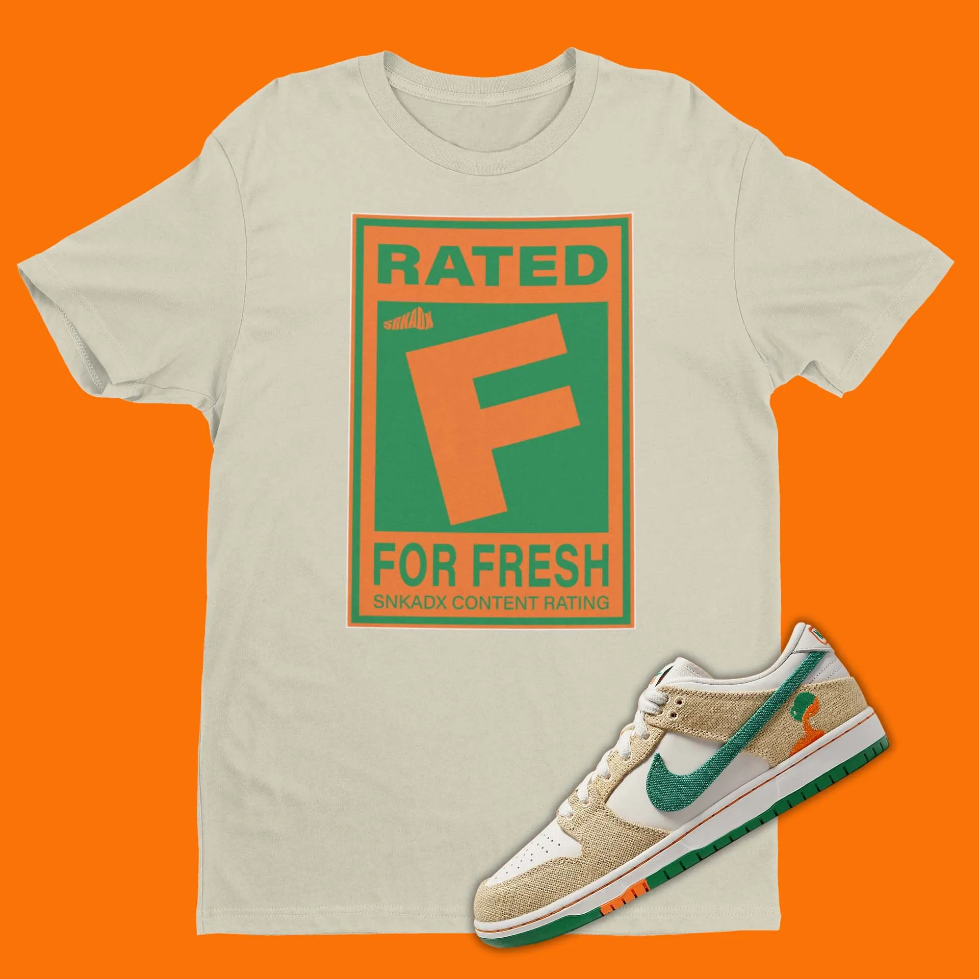 Match Shirt to Nike Jarritos Dunk Low Phantom and Malachite