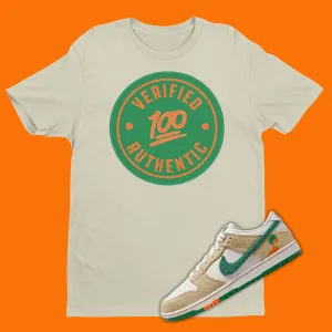 Matching Shirt to Nike Jarritos Dunk Low Phantom and Malachite sneakers