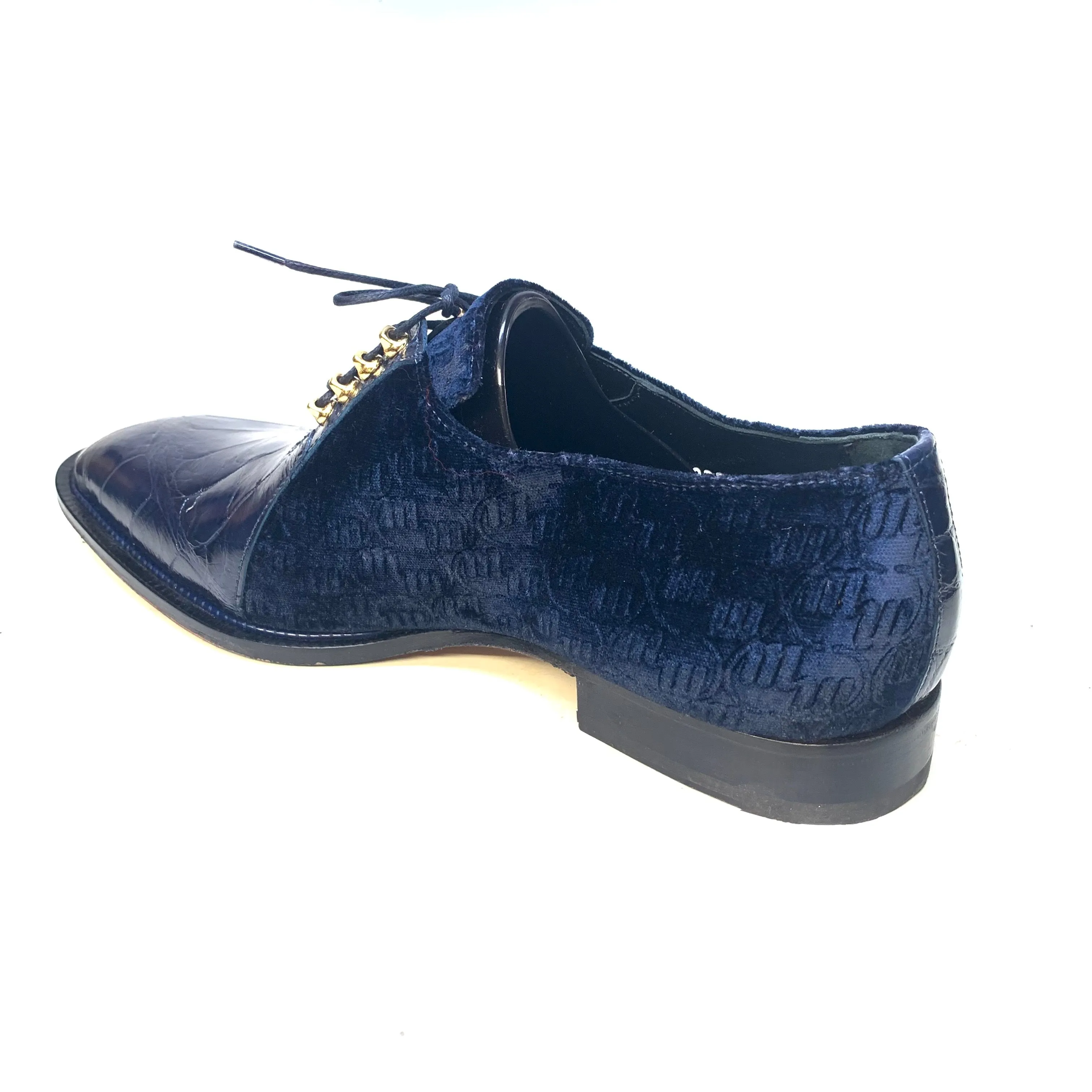 Mauri 4948 Lenox Body Alligator/ Velvet Embossed, Wonder Blue