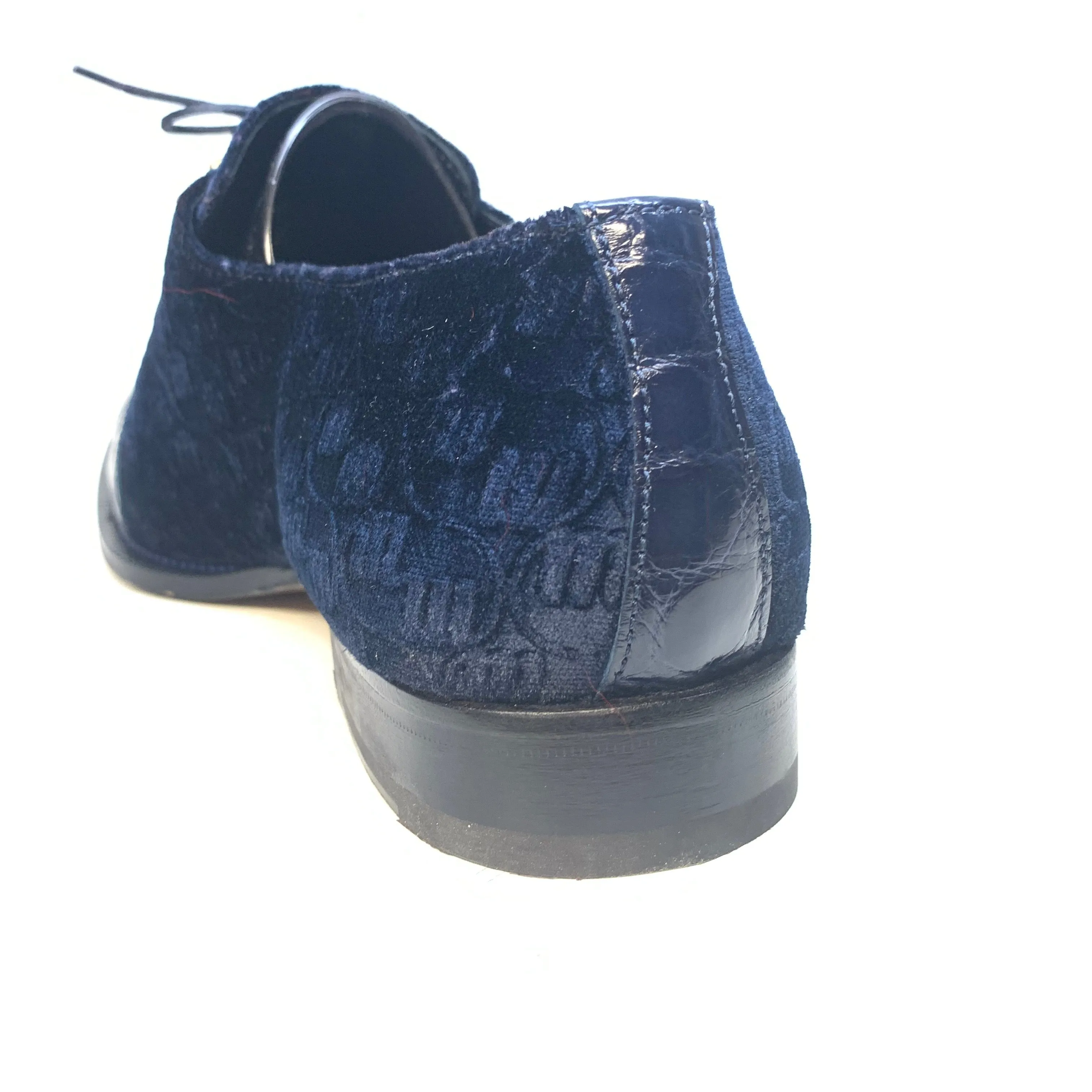 Mauri 4948 Lenox Body Alligator/ Velvet Embossed, Wonder Blue