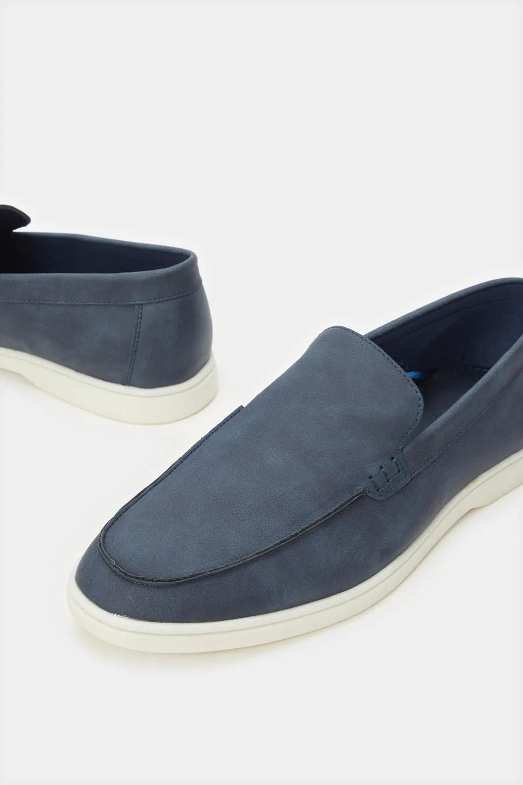 Men Navy Textured Loafer