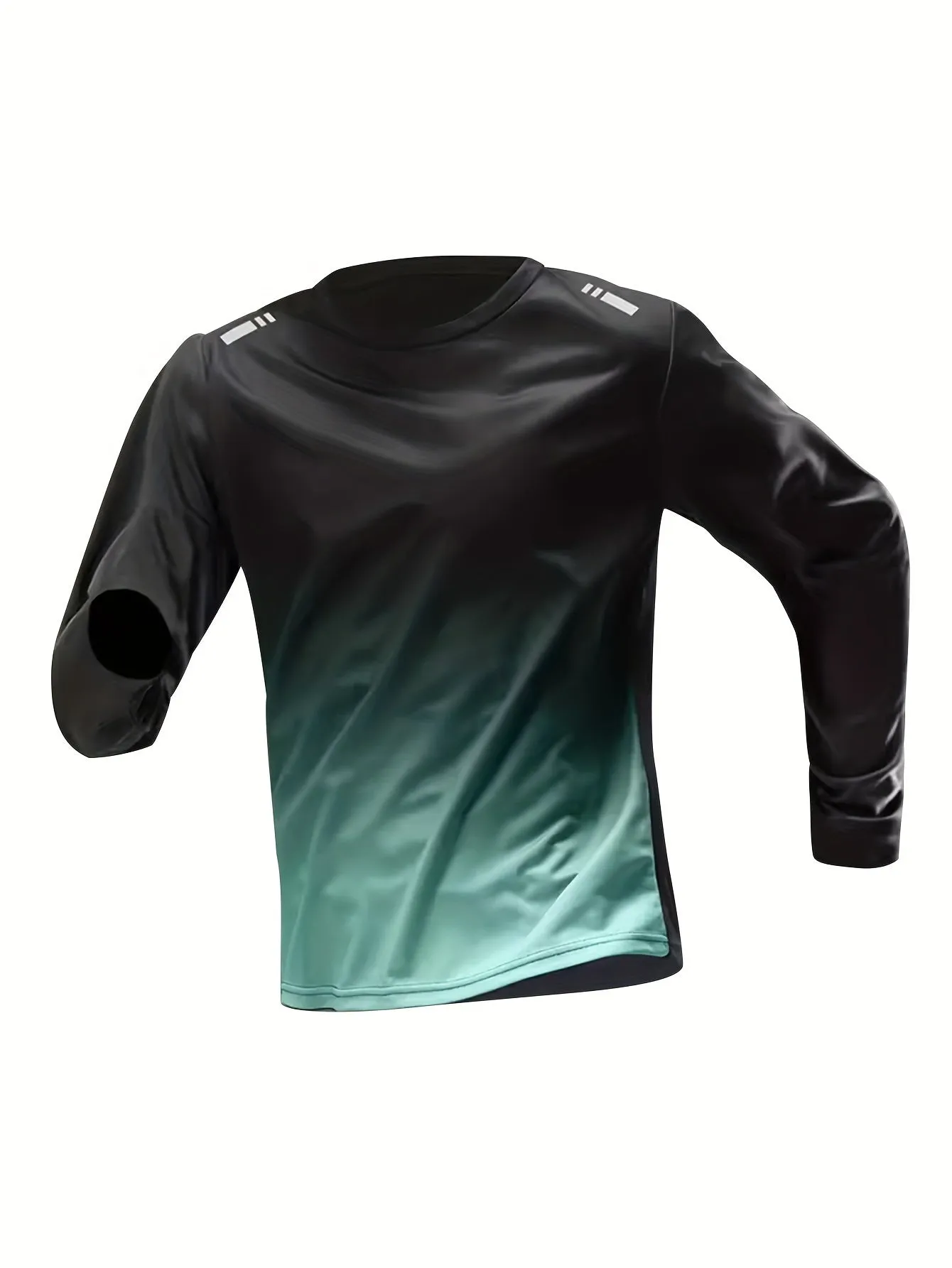 Men's Compression T-shirt, Long Sleeve Crew Neck Sweat-absorbing Quick-drying T-shirts For Men's Fitness Training