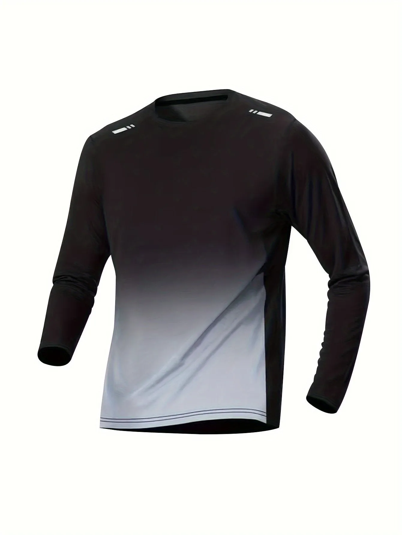 Men's Compression T-shirt, Long Sleeve Crew Neck Sweat-absorbing Quick-drying T-shirts For Men's Fitness Training