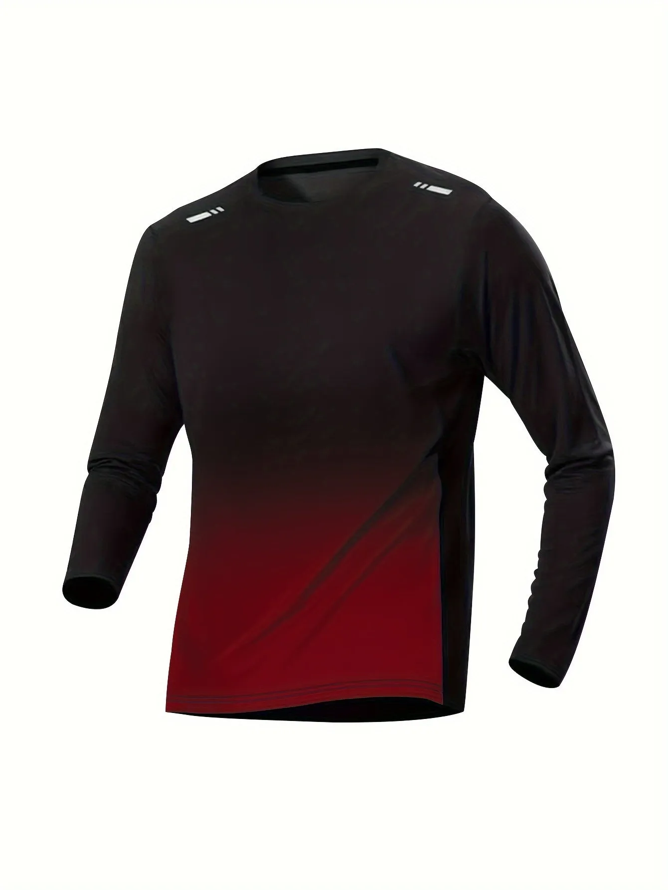 Men's Compression T-shirt, Long Sleeve Crew Neck Sweat-absorbing Quick-drying T-shirts For Men's Fitness Training