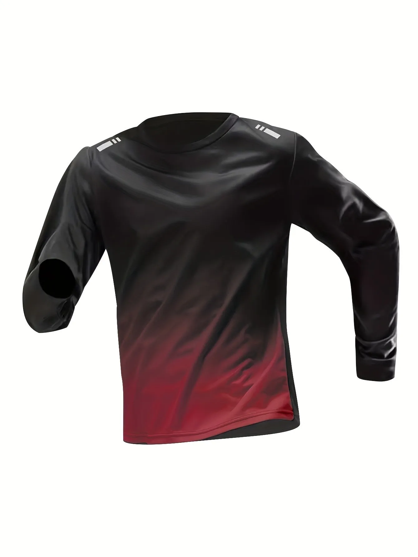 Men's Compression T-shirt, Long Sleeve Crew Neck Sweat-absorbing Quick-drying T-shirts For Men's Fitness Training