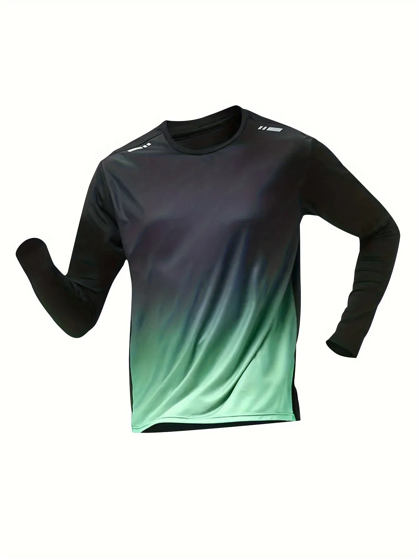 Men's Compression T-shirt, Long Sleeve Crew Neck Sweat-absorbing Quick-drying T-shirts For Men's Fitness Training