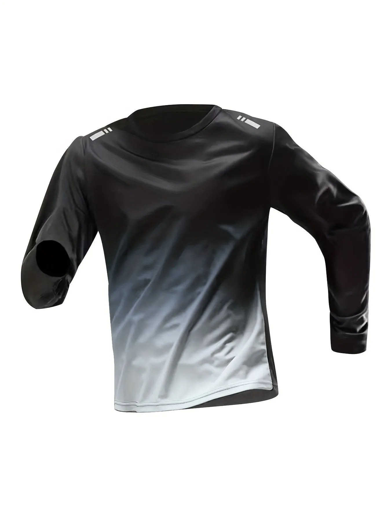 Men's Compression T-shirt, Long Sleeve Crew Neck Sweat-absorbing Quick-drying T-shirts For Men's Fitness Training