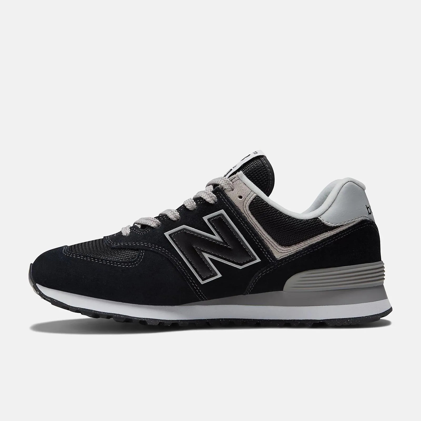 Men's Wide Fit New Balance  ML574EVB Running Trainers - Exclusive - Black/White ENCAP