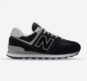 Men's Wide Fit New Balance  ML574EVB Running Trainers - Exclusive - Black/White ENCAP