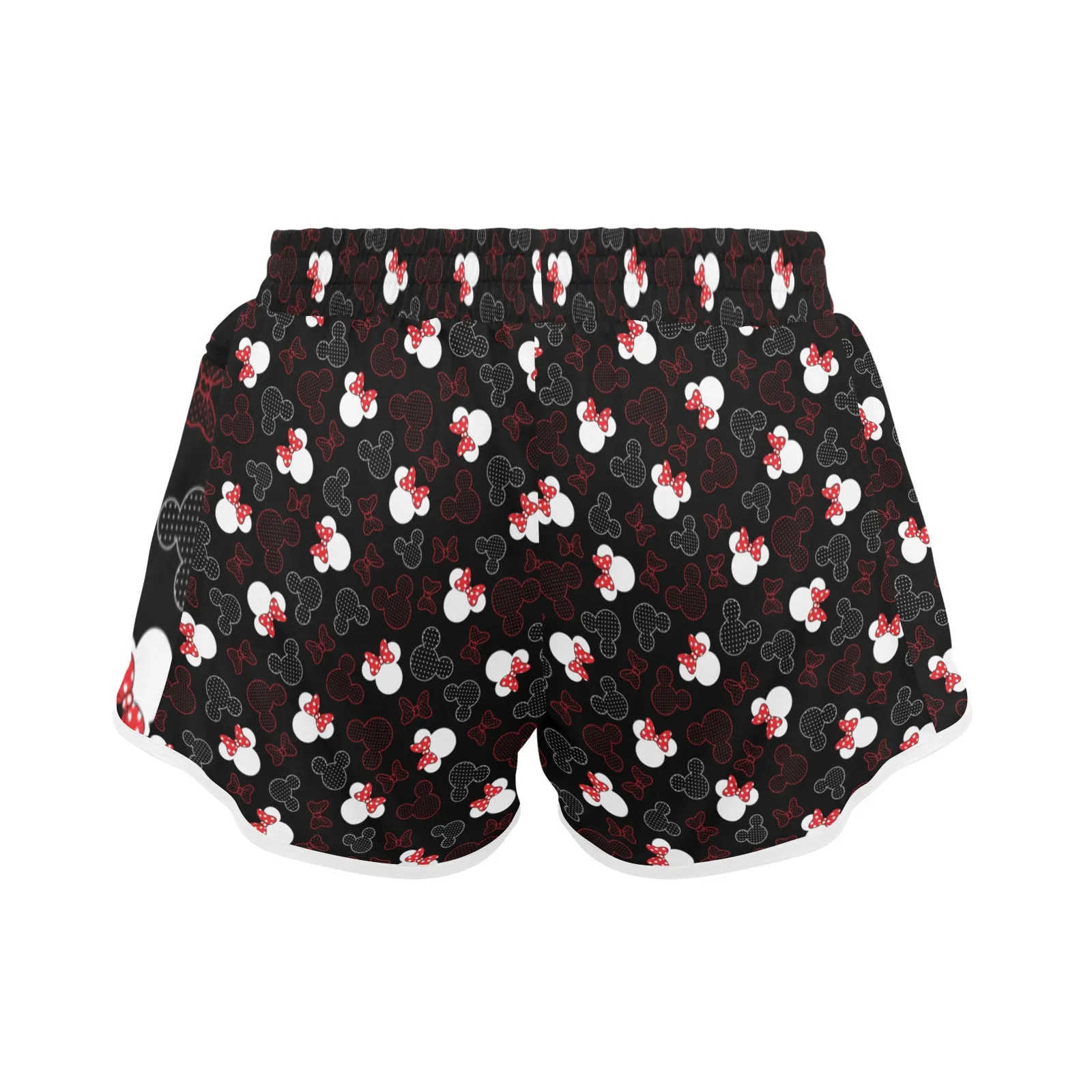 Mickey And Minnie Dots Women's Athletic Sports Shorts