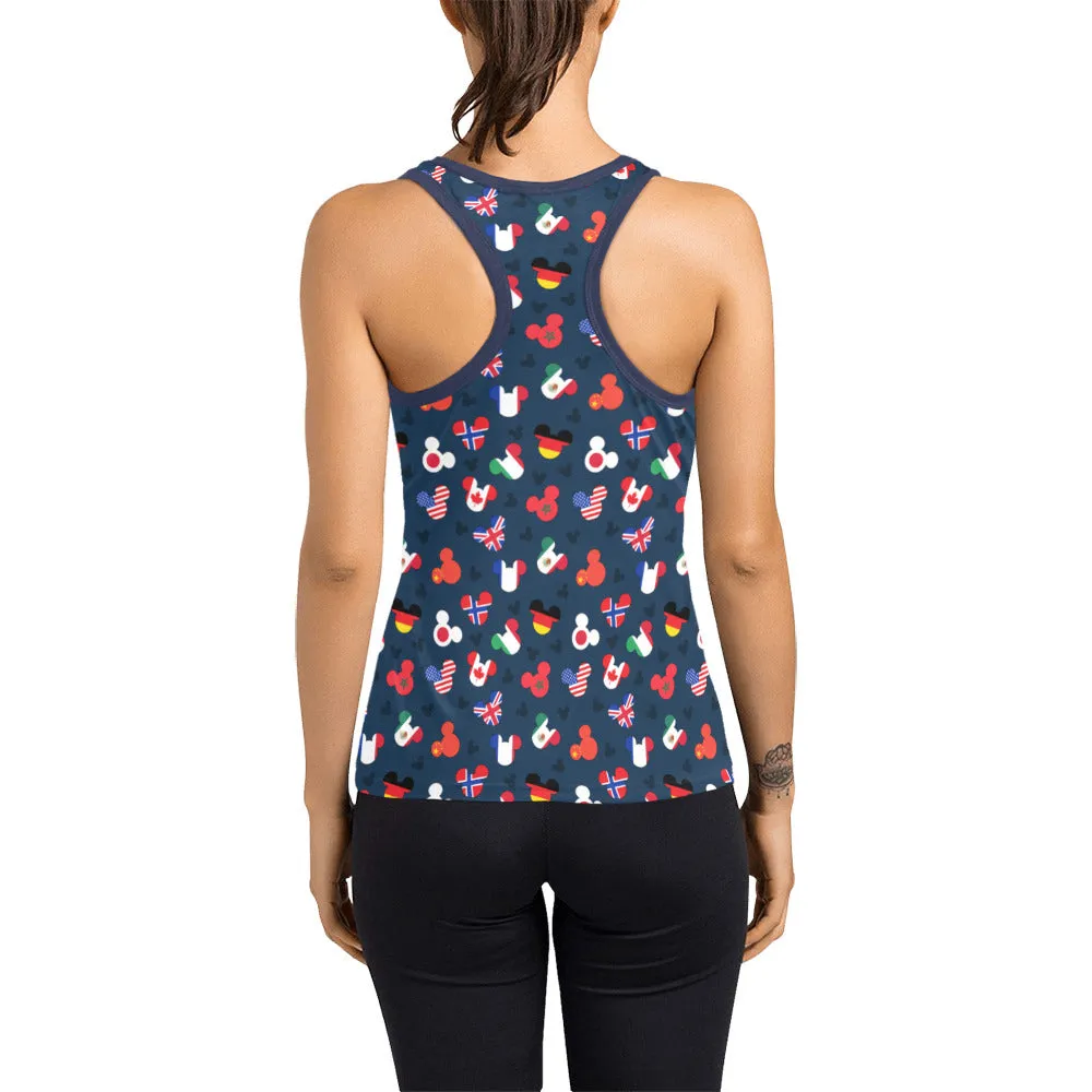 Mickey Flags Women's Racerback Tank Top