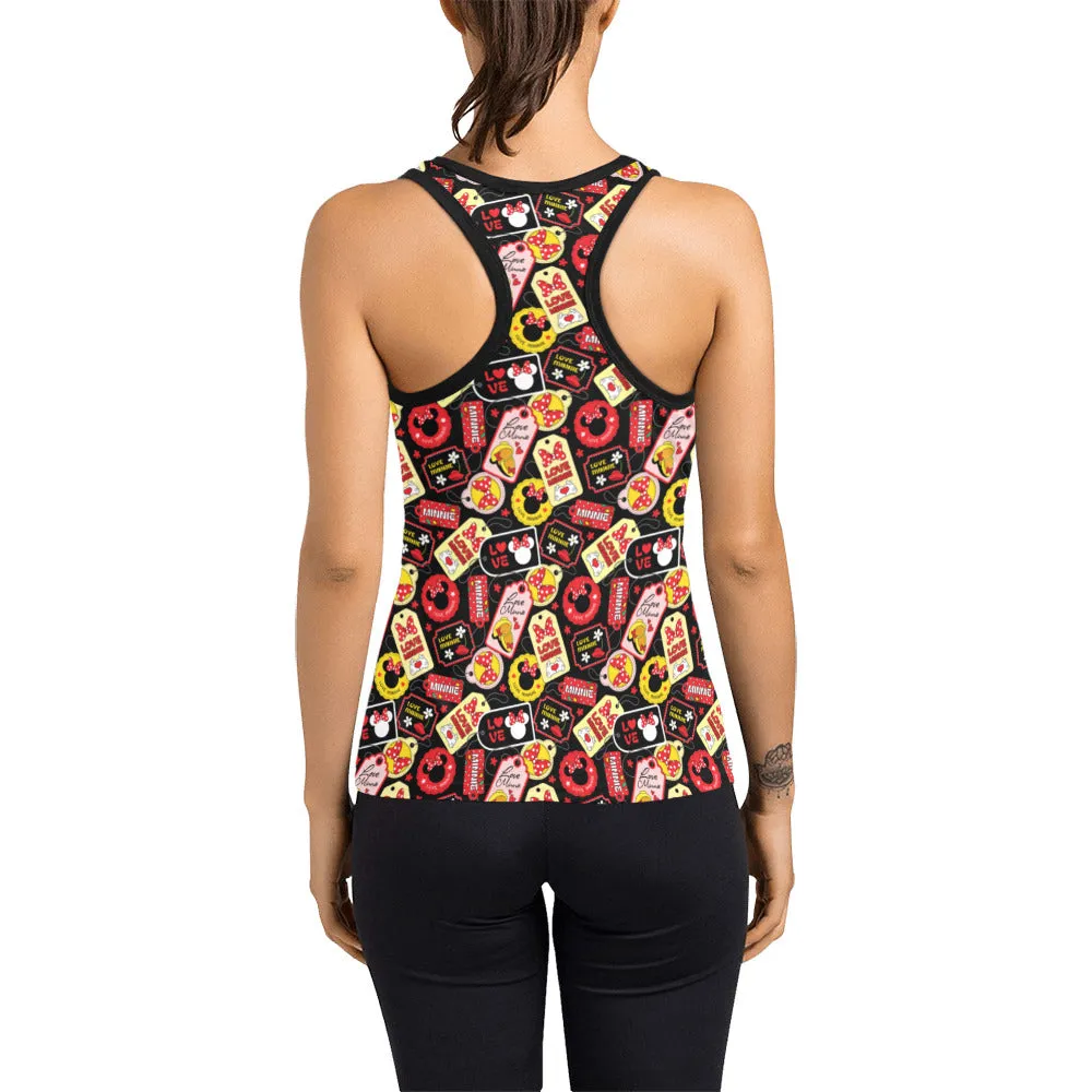 Minnie Tags Women's Racerback Tank Top