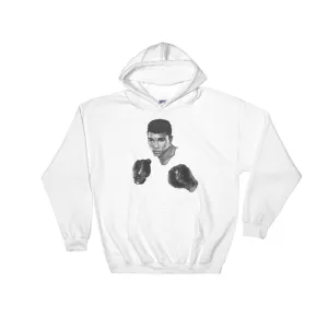 Mo Ali Boxing Hooded Sweatshirt Illustrated by Robert Bowen