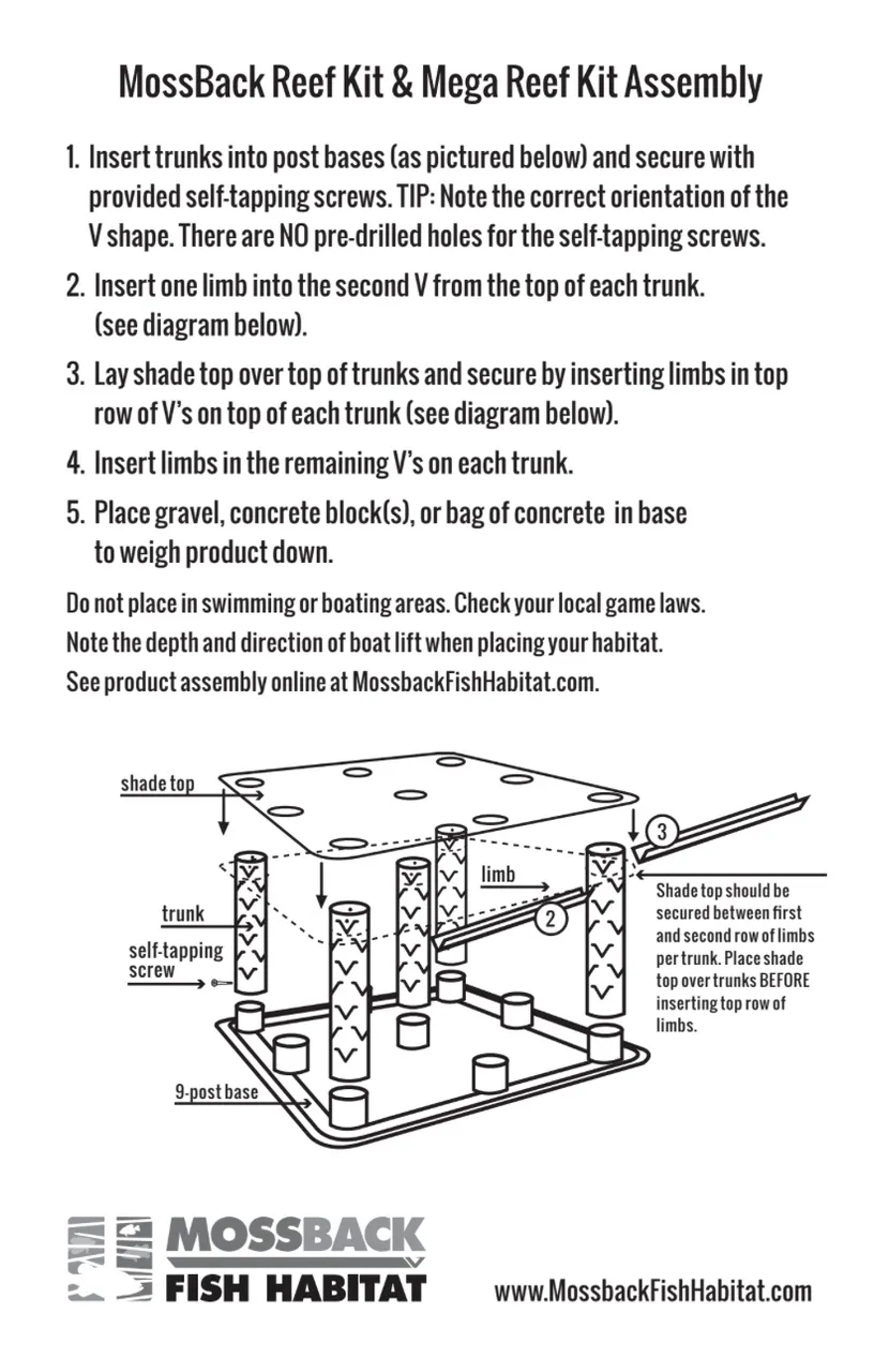 Mossback Fish Habitat Reef Kit