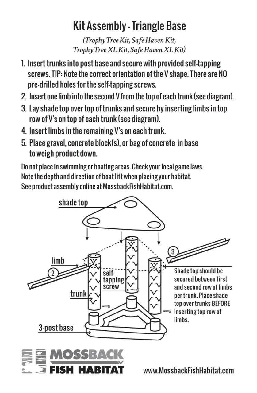 Mossback Fish Habitat Safe Haven Kit