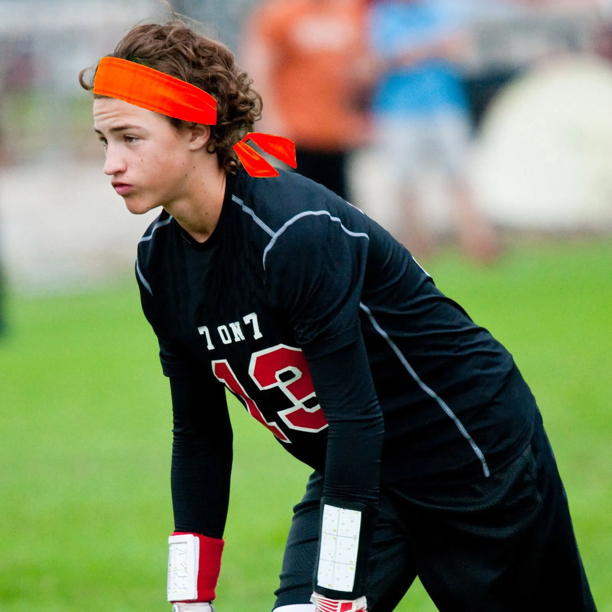 Neon Orange Tie Headband