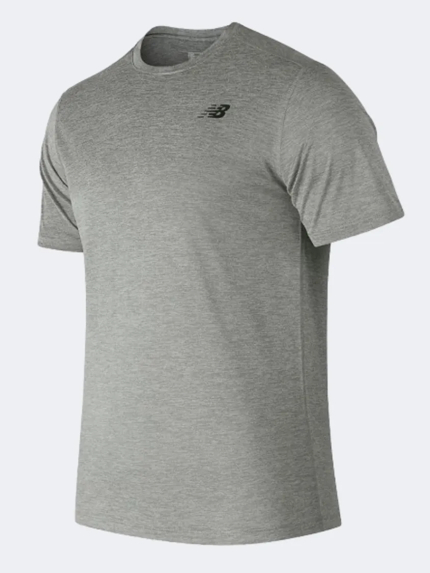 New Balance Core Heathered Men Performance T-Shirt Athletic Grey