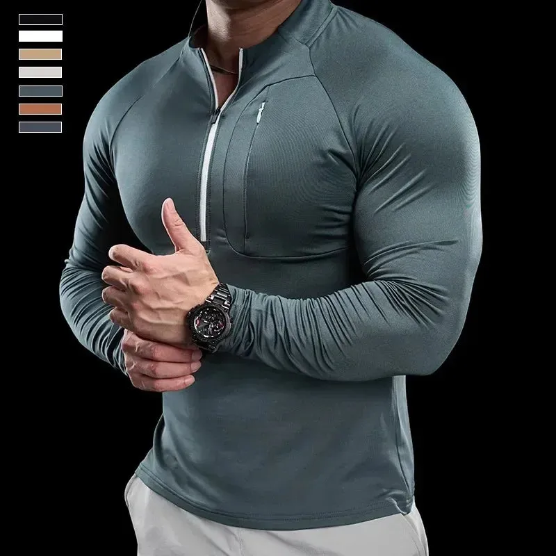 New Fusion  Mens Sports Gym Fitness Tops Running Training   Quick-Drying Breathable Outerwear