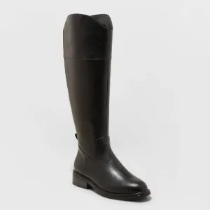 New - Women's Sienna Tall Dress Boots - A New Day Black 8.5