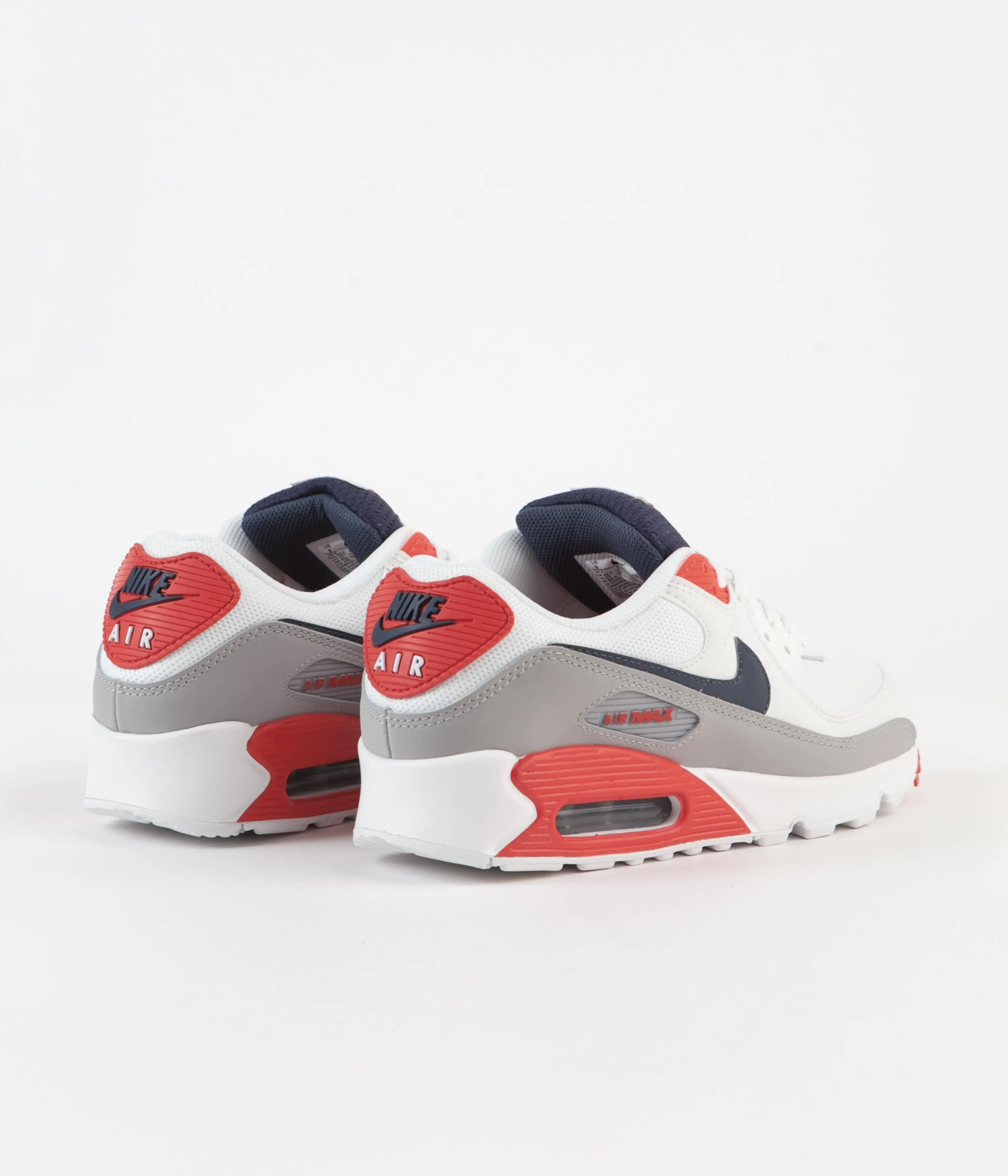 Nike Air Max 90 Shoes - Summit White / Thunder Blue - Cement Grey