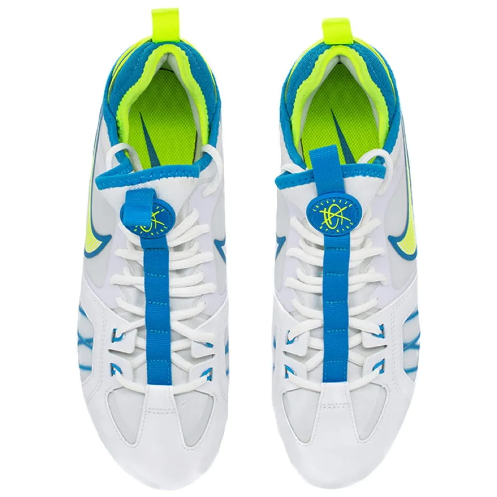 Nike Huarache 9 Varsity Lax SE White/Blue/Volt Lacrosse Cleats